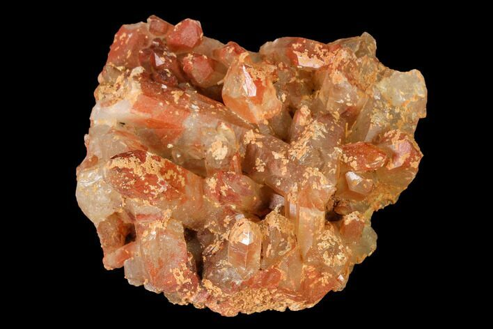 Natural, Red Quartz Crystal Cluster - Morocco #142937